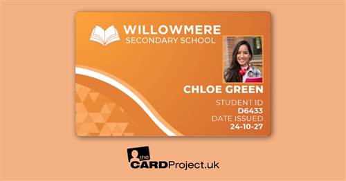 Secondary School Student ID Card - Orange Gradient
